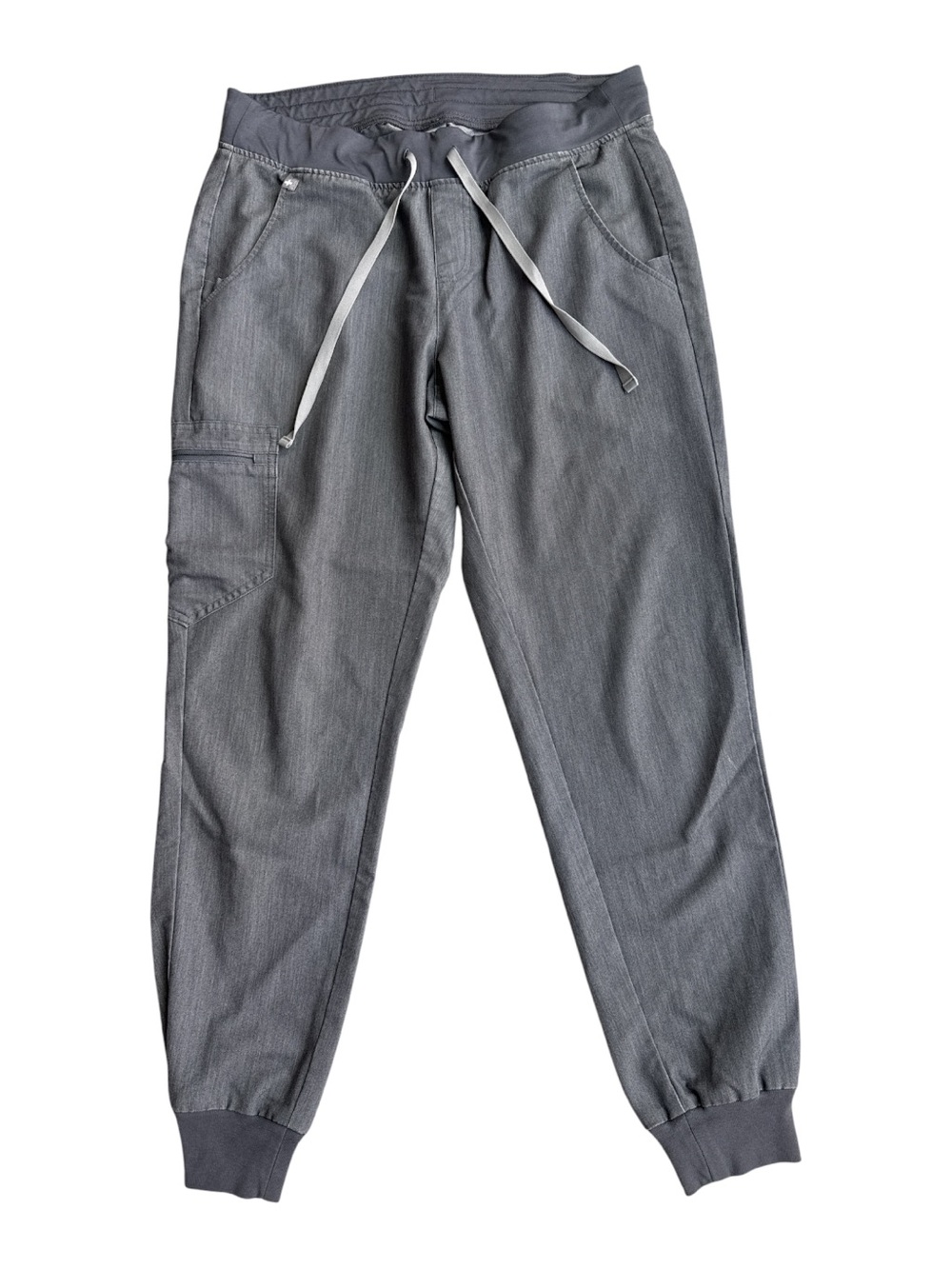 Figs Men's Gray Jogger Scrubs Pants with Drawstring Waist